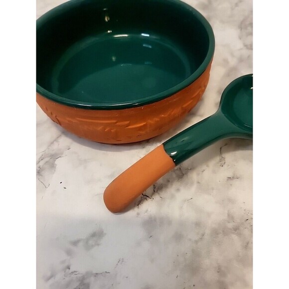 Ariba Terracotta Salsa Bowl with Spoon Pottery Ladle & San Remo Chips Dishes - Picture 9 of 13